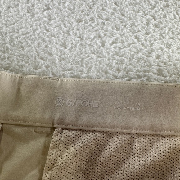 G/Fore Men's Golf Shorts Beige Khaki‎ Maverick Hybrid Stretch 38 X 8 NEW $125 - Picture 3 of 8
